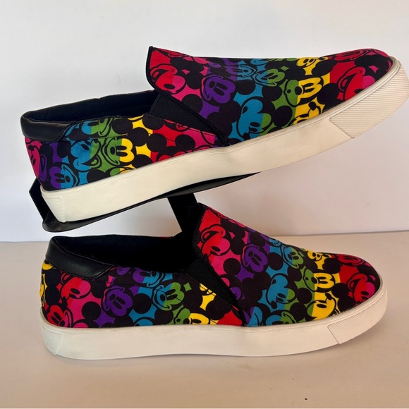 Disney Multicolor Rainbow Mickey Mouse Slip-On Shoes size 9 - Picture 1 of 6